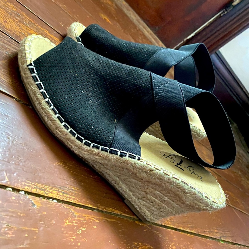 Black Wedge Sandal